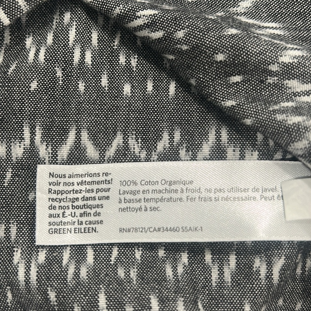 Eileen Fisher Charcoal and White Patterned Tank Top - Picture 7 of 7